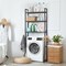Over-The-Toilet Storage Rack 3-Tier with Anti-Tip Kit | 63.6" Tall Bathroom Organizer | Heavy-Duty Metal Frame, 30lb/Shelf, Multi-Room Freestanding Cabinet (Brown)